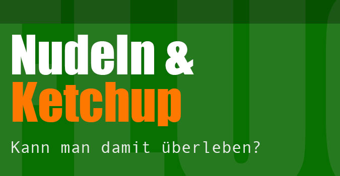 Nudeln und Ketchup