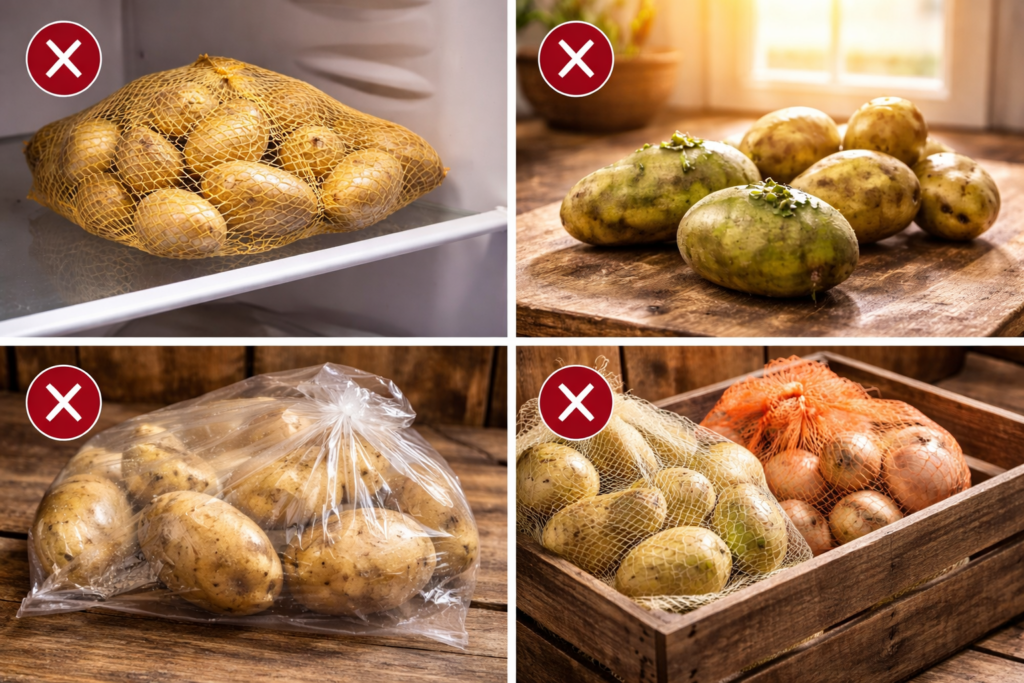 Kartoffeln falsch lagern