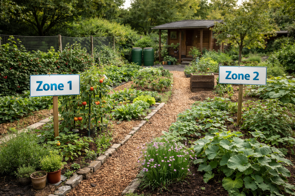 Zonen im Permakultur Garten